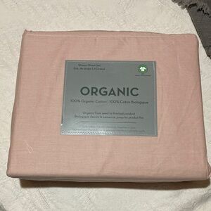 Organic Cotton Queen Sheet Set - Pink